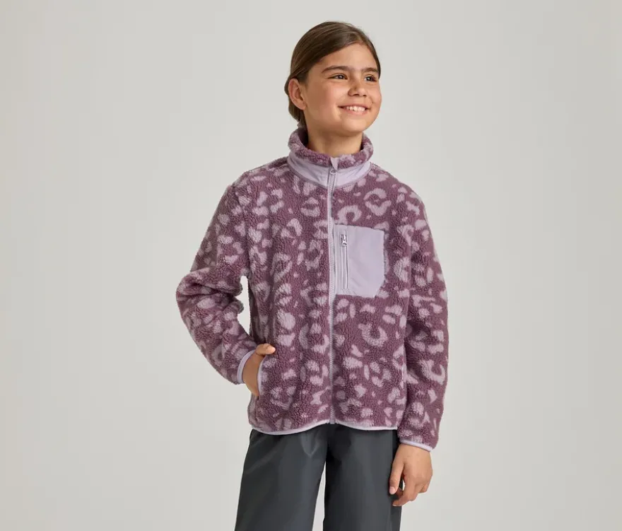 Kinder-Teddyfleecejacke, mauve