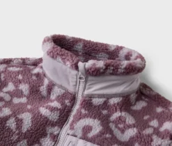 Kinder-Teddyfleecejacke, mauve