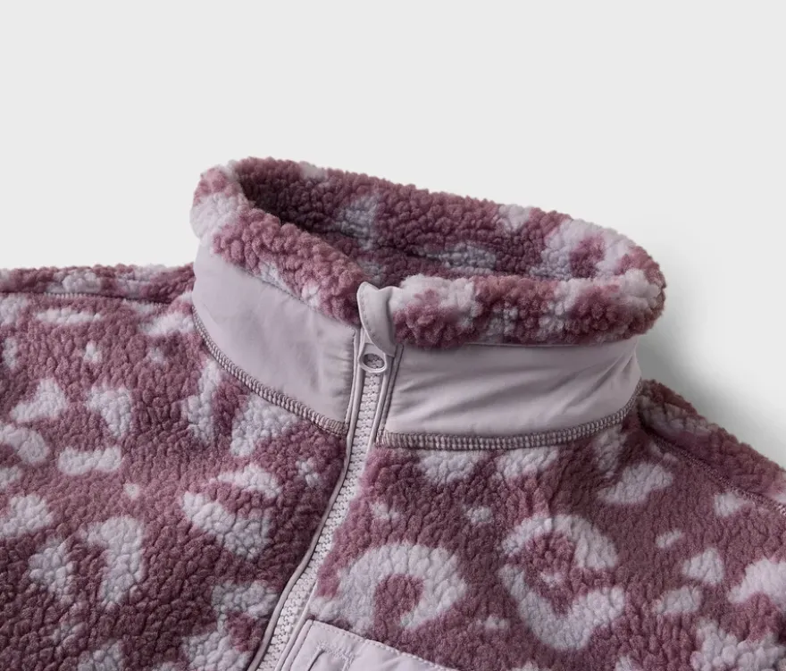 Kinder-Teddyfleecejacke, mauve