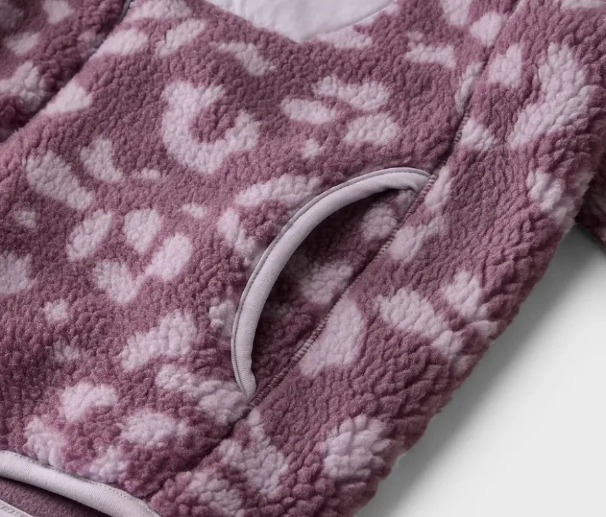 Kinder-Teddyfleecejacke, mauve