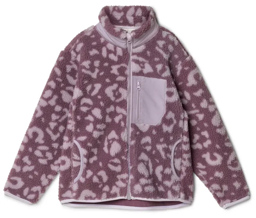 Kinder-Teddyfleecejacke, mauve