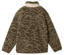 Kinder-Teddyfleecejacke, olivgrün
