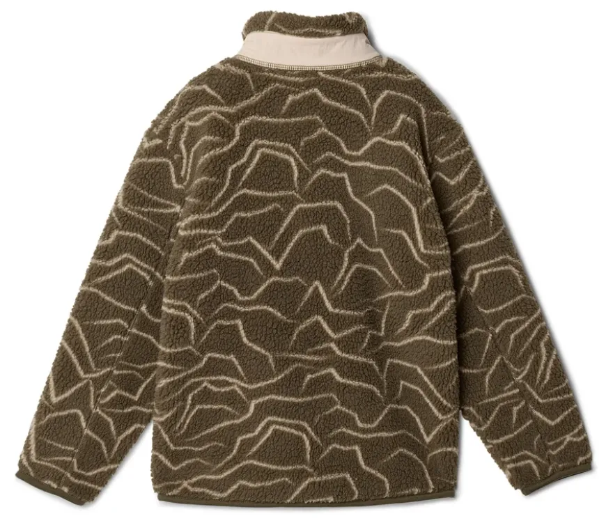 Kinder-Teddyfleecejacke, olivgrün