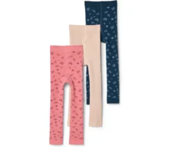 3 Kinder-Thermoleggings, Blumen