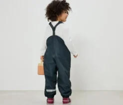 Kinder-Thermo-Regenhose mit Fleecefutter, dunkelblau
