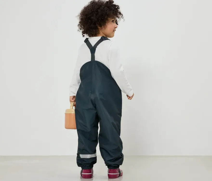 Kinder-Thermo-Regenhose mit Fleecefutter, dunkelblau