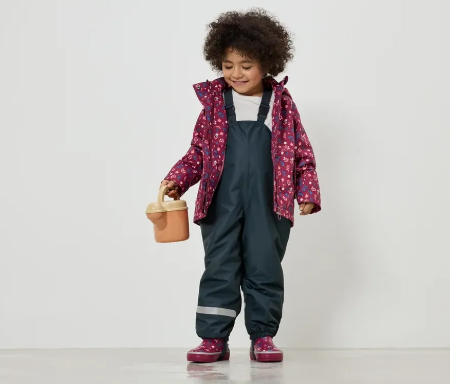 Kinder-Thermo-Regenhose mit Fleecefutter, dunkelblau