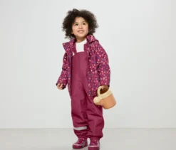 Kinder-Thermo-Regenhose mit Fleecefutter, beere