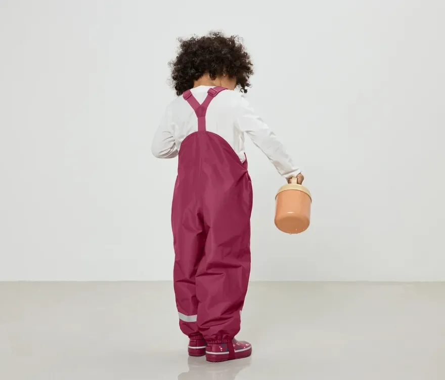 Kinder-Thermo-Regenhose mit Fleecefutter, beere