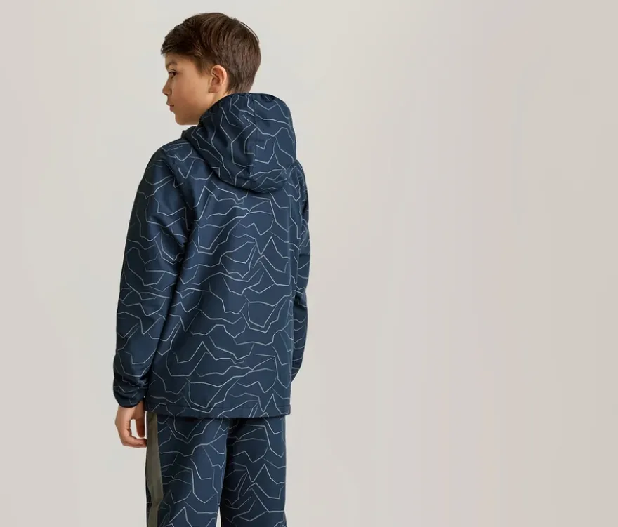 Kinder-Thermo-Regenjacke mit reflektierendem Print