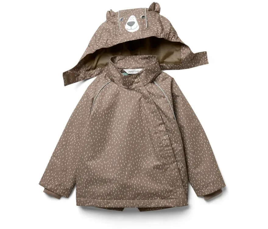 Kinder-Thermo-Regenjacke mit Fleecefutter