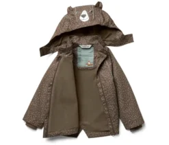 Kinder-Thermo-Regenjacke mit Fleecefutter