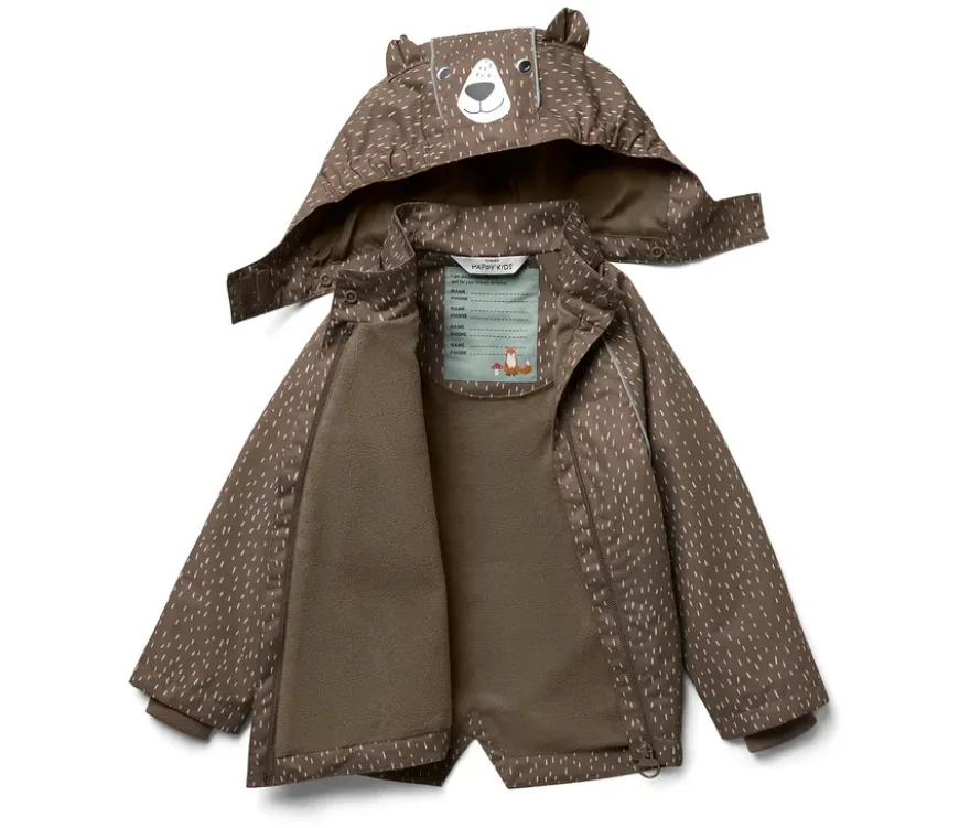 Kinder-Thermo-Regenjacke mit Fleecefutter