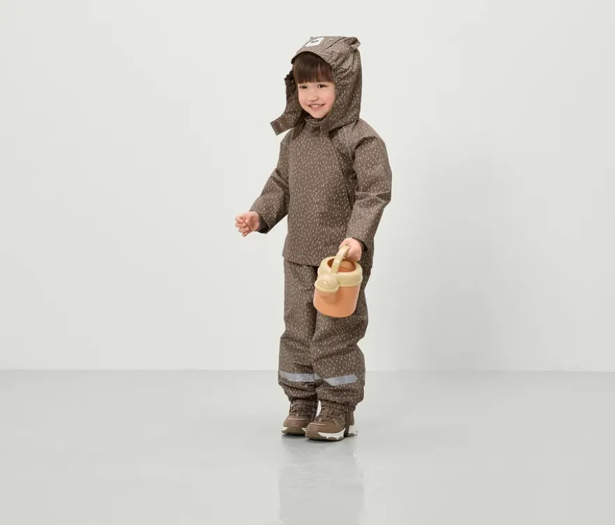 Kinder-Thermo-Regenjacke mit Fleecefutter