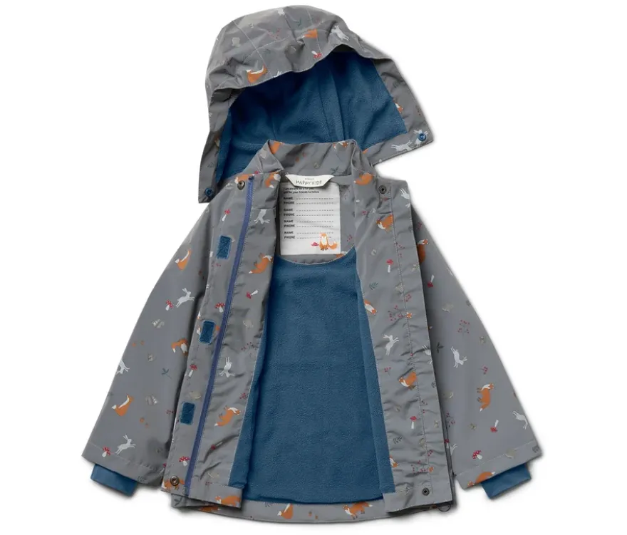 Kinder-Thermo-Regenjacke mit reflektierenden Elementen