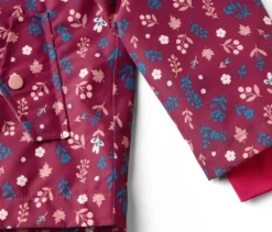 Kinder-Thermo-Regenjacke mit Fleecefutter, Blumen