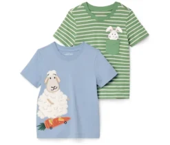 2 Kinder-T-Shirts mit Applikation