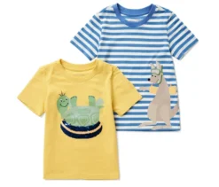 2 Kinder-T-Shirts mit Applikation