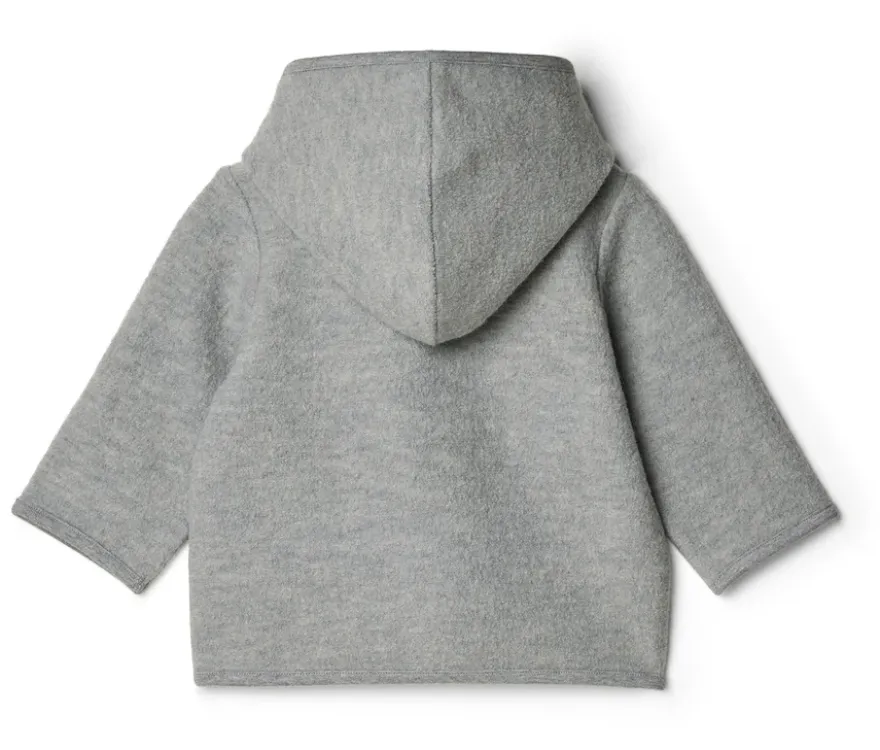 Kinder-Walkjacke mit Merinowolle, grau