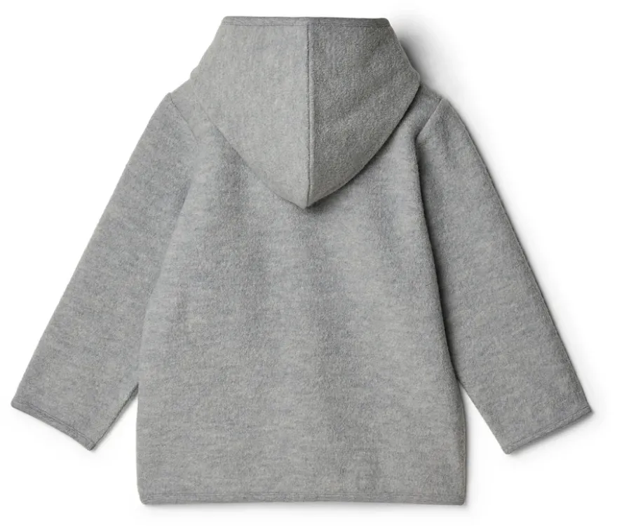Kinder-Walkjacke mit Merinowolle, grau