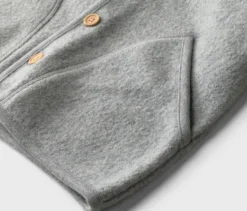 Kinder-Walkjacke mit Merinowolle, grau