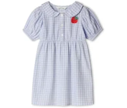 Kinder-Webkleid mit Bubi-Kragen