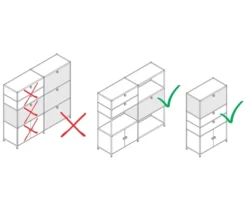 Klappenergänzungs-Set Metall »CN3«, weiß