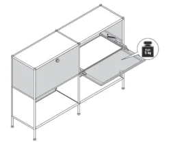 Klappenergänzungs-Set Metall »CN3«, grau