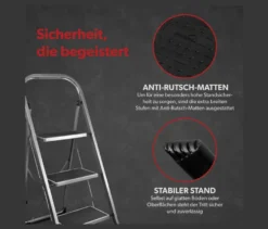 Klapptritt, 3-stufig, anthrazit