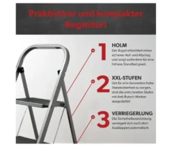 Klapptritt, 2-stufig, anthrazit