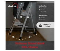 Klapptritt, 2-stufig, anthrazit