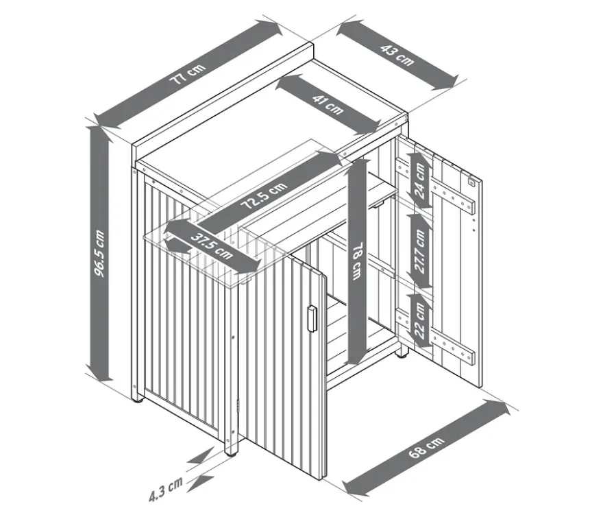 Kleiner Gartenschrank