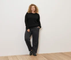 Komfort-Palazzohose mit Jacquard