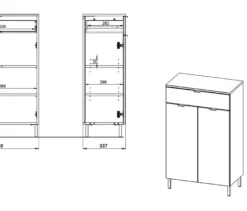 Kommode »Arcena«, graphit