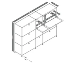 Kommode »CN3« mit 9 Klappen, schwarz