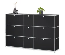 Kommode »CN3« mit 9 Klappen, schwarz