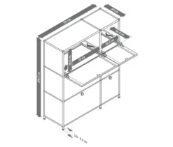 Kommode »CN3« mit 6 Klappen, schwarz