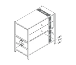 Kommode »GRADE« mit 2 Schubladen, Holzoptik