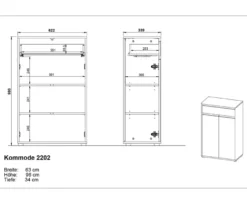 Kommode »Lemont«, graphit