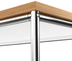Kommode Metall »CN3« mit Holzplatte, 1 Kleiderstange, 1 Klappenfach und 3 Schubladen, weiß