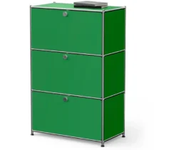 Kommode Metall »CN3« mit 3 Klappenfächern, grün