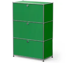 Kommode Metall »CN3« mit 3 Klappenfächern, grün