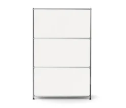 Kommode Metall »CN3« mit 2 Klappenfächern und 2 Schubladen, weiß