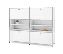 Kommode Metall »CN3« mit 4 Klappenfächern, weiß