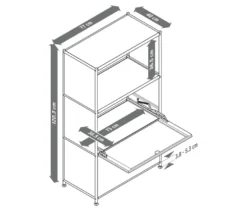 Kommode Metall »CN3« mit 2 Klappenfächern, grün