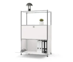 Kommode Metall »CN3« mit 2 Klappenfächern, weiß