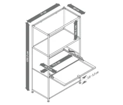 Kommode Metall »CN3« mit 2 Klappenfächern, weiß