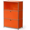 Kommode Metall »CN3« mit 2 Klappenfächern, orange