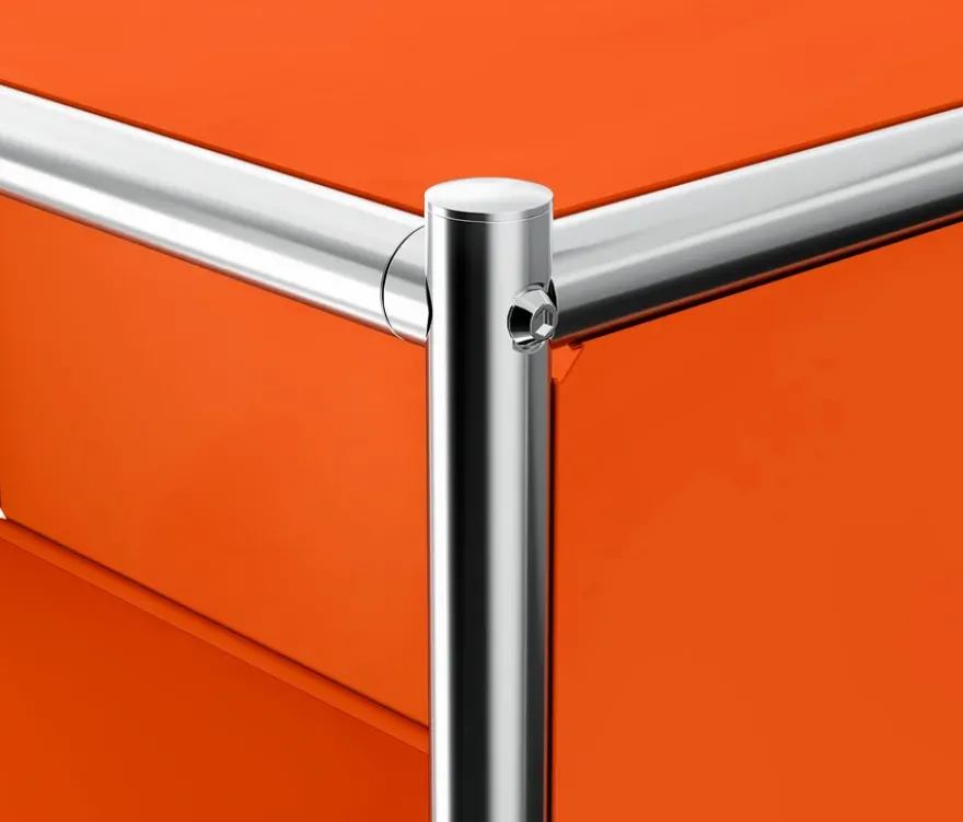 Kommode Metall »CN3« mit 2 Klappenfächern, orange