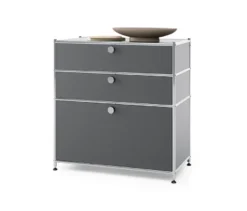 Kommode Metall »CN3« mit 3 Schubladen, grau